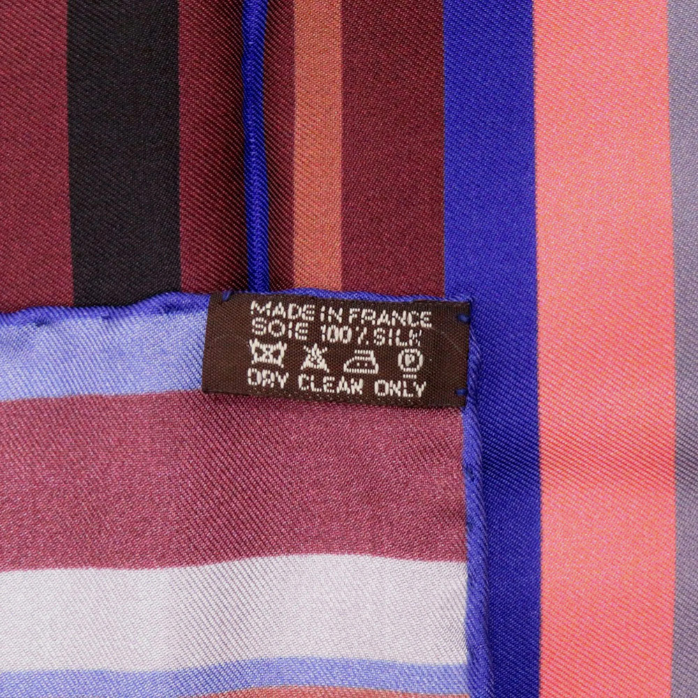 HERMES Authentic Brown Silk Scarf - Picture 4 of 4